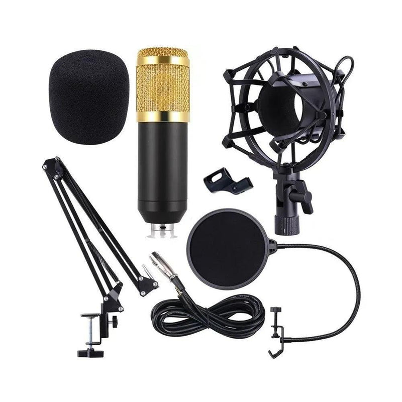 Kit Microfone Lelong Le-914 Condensador Braço Articulado